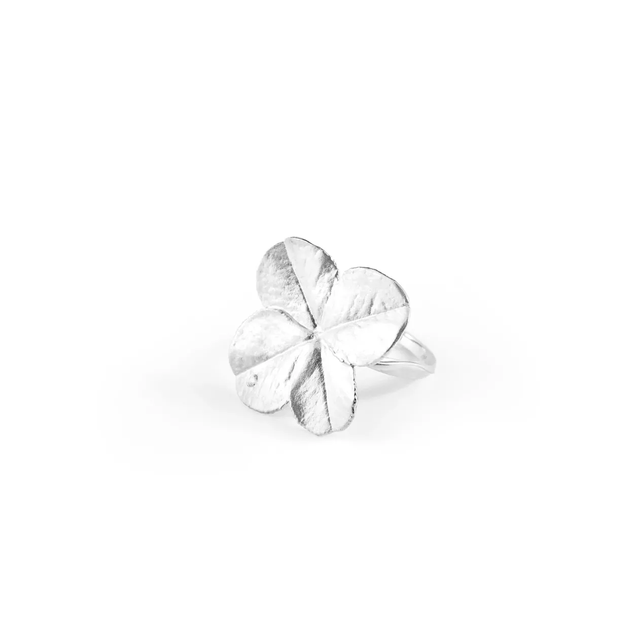 FLORA DANICA FIRKLØVER SØLV RING - FLC-StRi-S