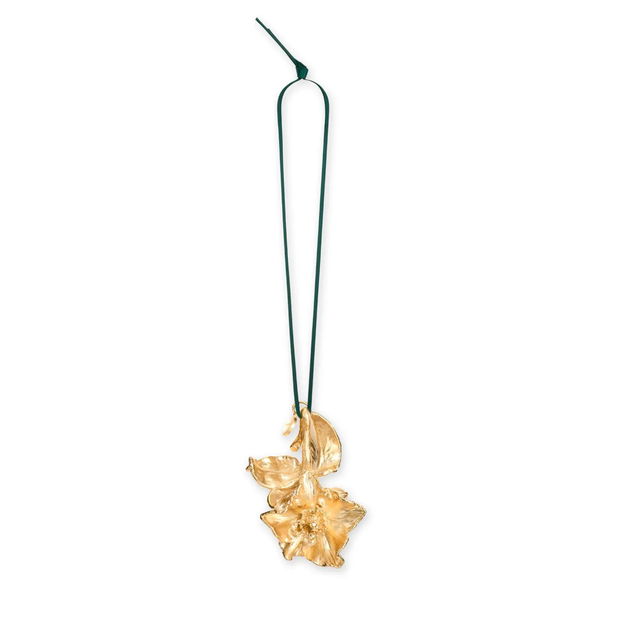 FLORA DANICA JULEROSE JULEPYNT I BELAGT 18 KARAT GULD - XMAS-JULEROSE- G