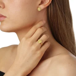 FLORA DANICA PERSILLE RING SØLV FORGYLDT - PAR-Ri-G