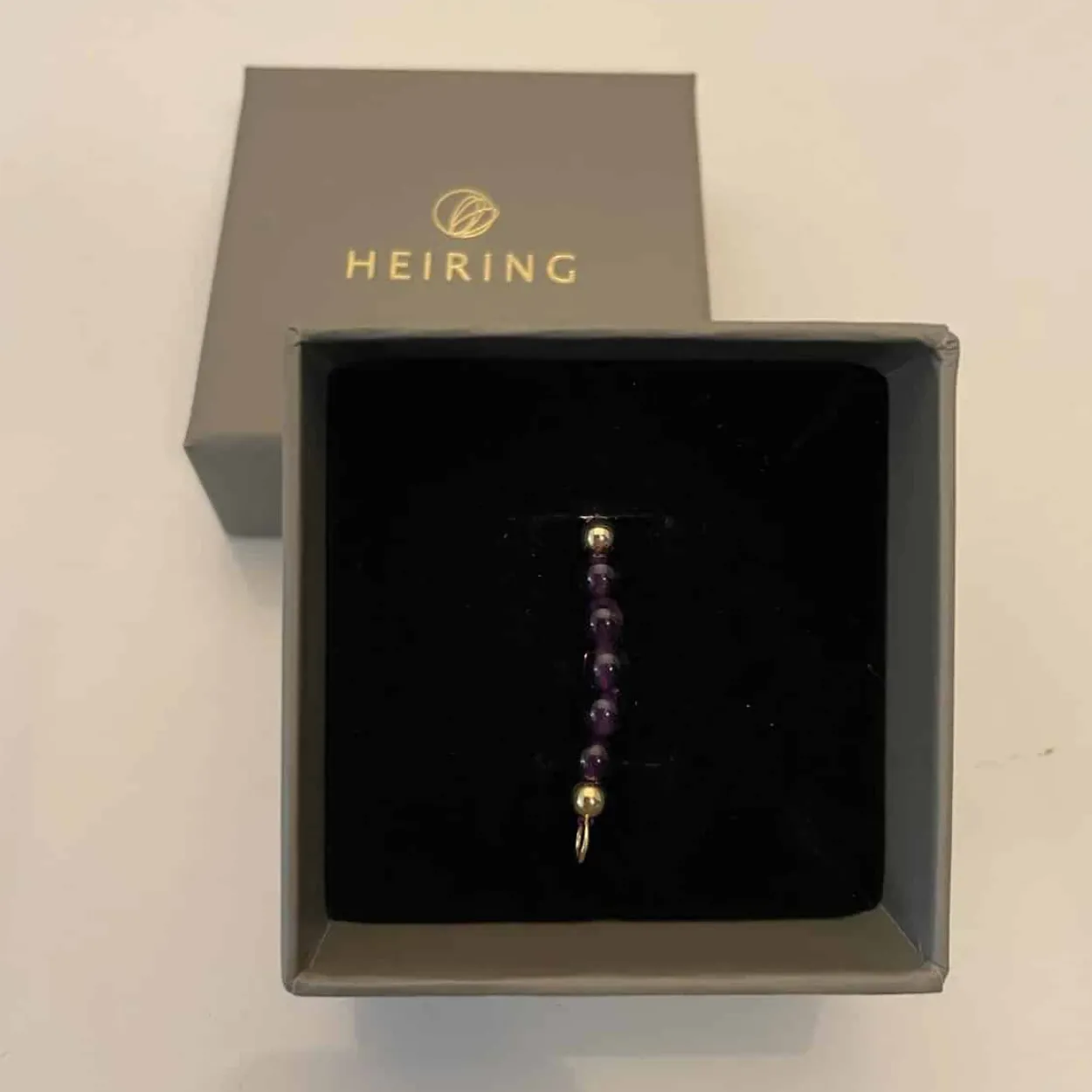 HEIRING AMETHYST TOP TIL MULTI ARMBÅND I FORGYLDT SØLV - 53-4-23FG