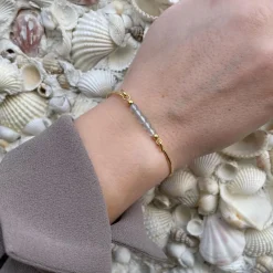 HEIRING AQUAMARIN TOP TIL MULTI ARMRING I FORGYLDT SØLV - 53-4-18FG