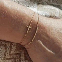 HEIRING ARMBÅND MED KORS SØLV - 52-1-94RH