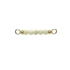 HEIRING BURMA JADE TOP TIL MULTI ARMRING I FORGYLDT SØLV - 53-4-80FG