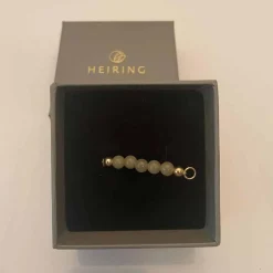 HEIRING GRØN ALASHAN AGAT TOP TIL MULTI ARMRING I FORGYLDT SØLV - 53-4-89FG