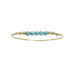 HEIRING MULTI BANGLE SØLV FORGYLDT ARMBÅND TURKIS - 53-4-01FG