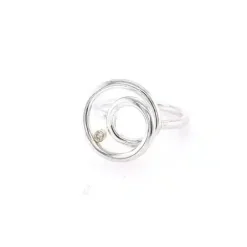 HEIRING RING SØLV 0,02 CARAT BRILLIANT - 29-3-04BR