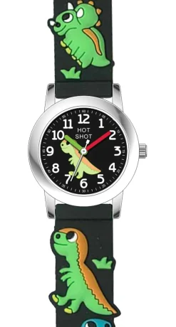 HOT SHOT BØRNEUR DINOSAUR SORT - C4084ACX-D