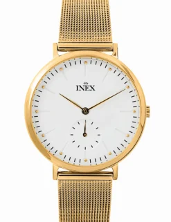INEX DAME UR GULD DOUBLE MED MESH LÆNKE - A69517-1D4I