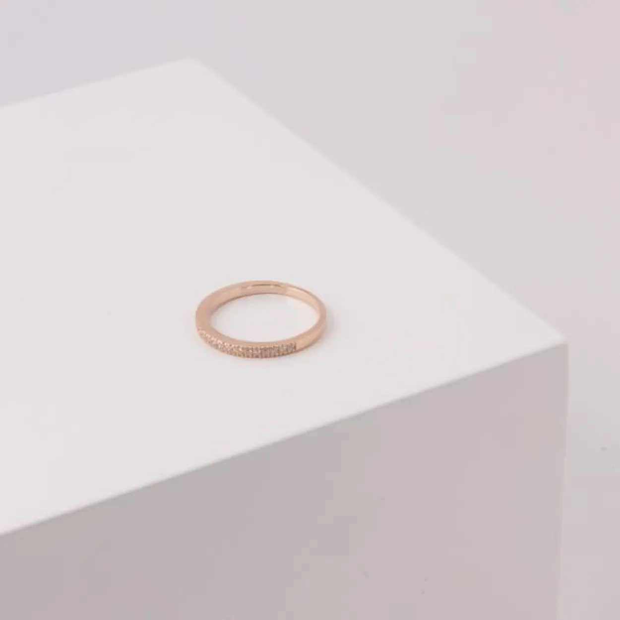 JOANLI NOR SØLV ROSA FORGYLDT RING ADINA MED ZIRKONIA - 104504079