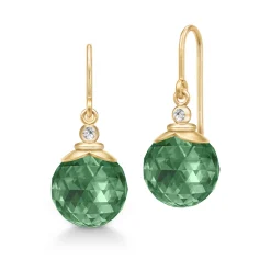 JULIE SANDLAU BERRY EARRING MED TURMALIN FARVET KRYSTAL - HKS788GDTMCRCZ