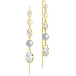 JULIE SANDLAU CINDERELLA CHANDELIERS ØRERINGE I FORGYLDT SØLV - HKS554GDPIGYPLCZ