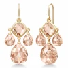 JULIE SANDLAU OLIVIA CHANDELIER ØRERINGE FORGYLDT SØLV MED PEACH MORGANIT - HKS777GDPEAMOCR