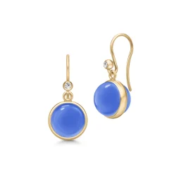 JULIE SANDLAU PRIME ØRERINGE SOM HÆNGER MED ROYAL BLUE KRYSTAL - HKS181GDROBLCRCZ