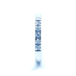 14 KT. ALLIANCE RING HVIDGULD MED BRILLANT 5X0,02 CT. W/SI