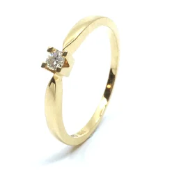 14 KT. GULD EVA RING MED BRILLANT 0,10 CT. W/SI