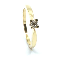 14 KT. GULD EVA RING MED BRILLANT 0,15 CT. W/SI