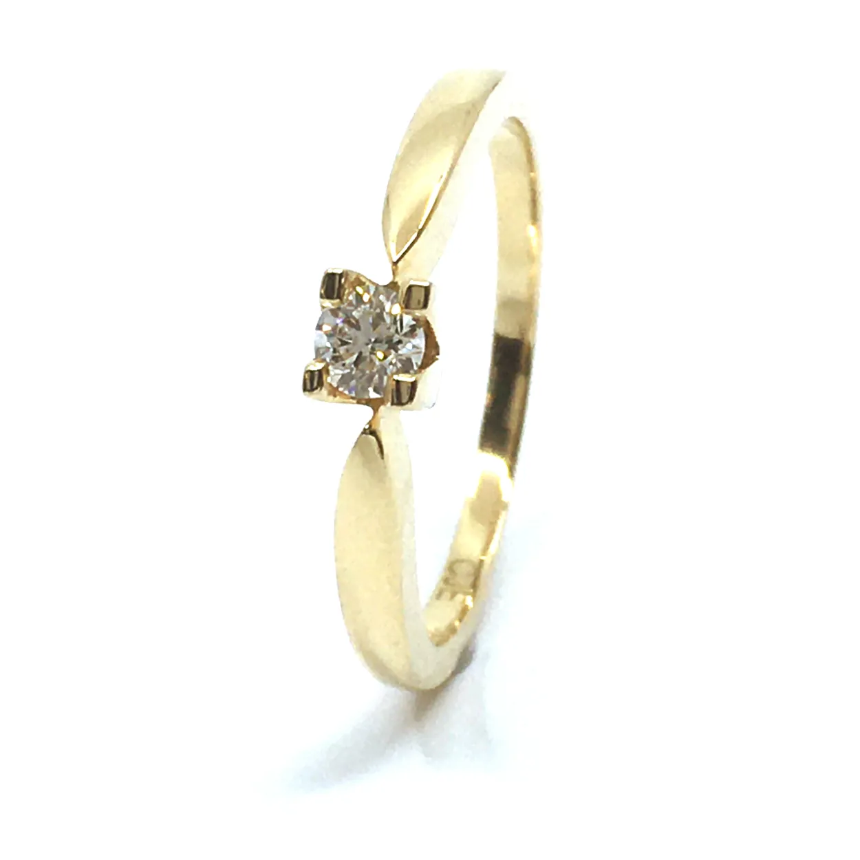 14 KT. GULD EVA RING MED BRILLANT 0,15 CT. W/SI