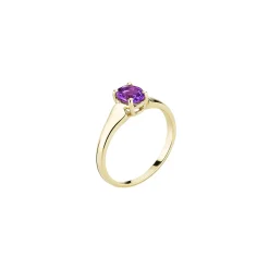 LUND COPENHAGEN 8 KARAT GULD RING MED EN AMETYST - 307796-01