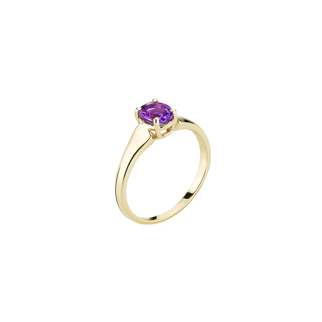 LUND COPENHAGEN 8 KARAT GULD RING MED EN AMETYST - 307796-01