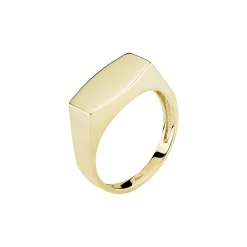 LUND COPENHAGEN 8 KARAT RING MED PLADE 14X8MM - 3077537