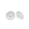 LUND COPENHAGEN MARGUERIT SØLV ØRESTIK 18 MM HVID EMALJE - 909018-4-H