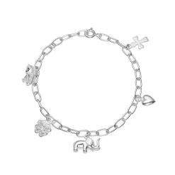 LUND SØLV CHARMS ARMBÅND MED 5 VEDHÆNG - 9011353