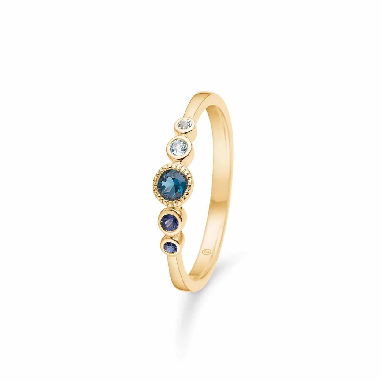 MADS Z BLUE POETRY 14 KARAT RING MED TOPAS- 1546181