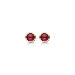 MADS Z CABOCHON ØRERINGE 14 KARAT RUBIN - 1514012