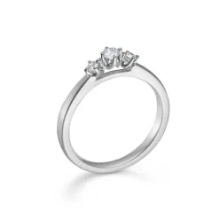 MADS Z CROWN TRINITY RING 14 KARAT HVIDGULD - 1641717