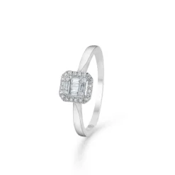 MADS Z ELEZABETH RING 14 KARAT HVIDGULD MED DIAMANTER 0,18 CARAT - 1641031