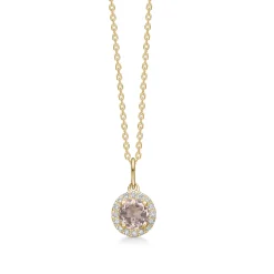 MADS Z FLORENCE VEDHÆNG 14 KARAT MED MORGANIT OG 0,10 CT WESSELTON SI - 1536022