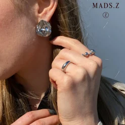 MADS Z HALF-MOON RING SØLV - 2140092