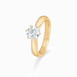 MADS Z SOLITAIRE RING I 8 KARAT GULD MED ZIRKONIA - 3347003