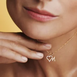 MADS Z TENDER LOVE O VEDHÆNG I 14 KARAT GULD MED BRILLANTER - 1531100-O