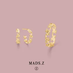 MADS Z VINTAGE 14 KARAT GULD ØRERINGE SOM CREOL - 1510038