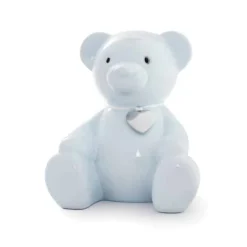 NOA KIDS BLÅ SPAREBØSSE BAMSE MED GRAVERINGSPLADE -92015276193