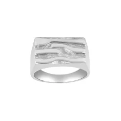 NORDAHL ANDERSEN SØLV HERRE RING MED MØNSTER - 19250020956