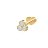 NORDAHL JEWELLERY LABRET 14 KARAT GULD MED 3 DIAMANTER - 30140070500