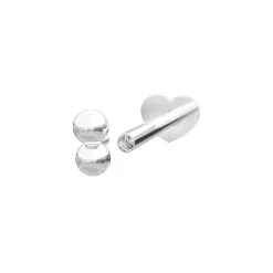 NORDAHL JEWELLERY LABRET PIERCING SØLV MED TO KUGLER - 30140010900