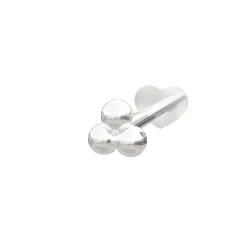 NORDAHL JEWELLERY LABRET PIERCING SØLV MED TRE KUGLER - 30140020900
