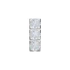 NORDAHL JEWELLERY LABRET PIRCING SØLV MED 3 ZIRKONIA - 30140030900