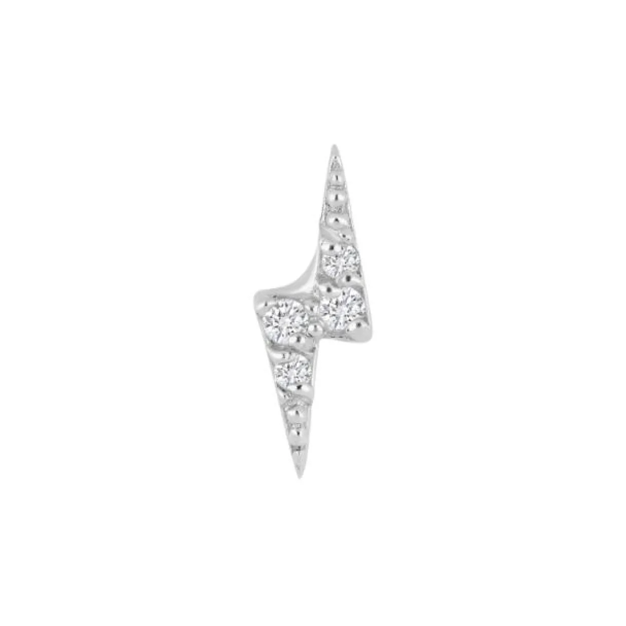 NORDAHL JEWELLERY LABRET SØLV LYN MED ZIRKONIA - 30140140900