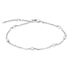 NORDAHL JEWELLERY SØLV ARMBÅND MED FERSKVANDSPERLE - 80290170920
