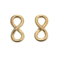 NORDAHL JEWELLERY SØLV FORGYLDT ØRERINGE MED UENDELIGHEDSTEGN - 30254055900