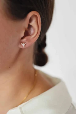 PER BORUP TWIGS 14 KARAT GULD ØRERINGE MED PERLER - 1035ØX