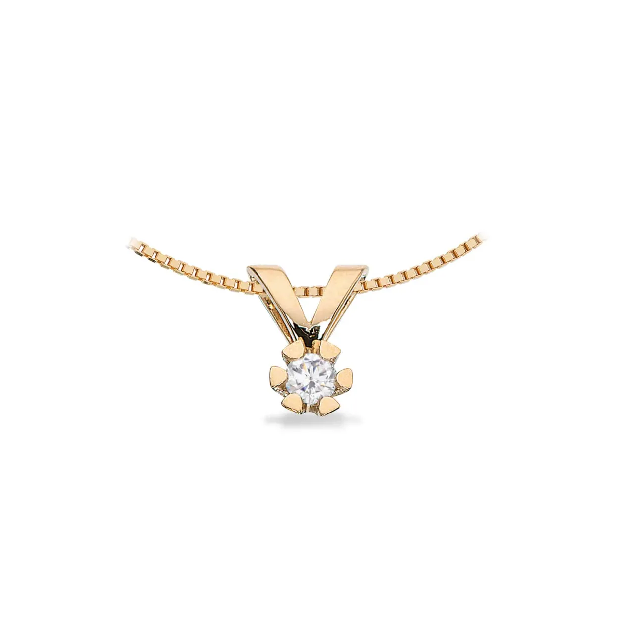 SCOUPLES VIDA VEDHÆNG 8 KARAT GULD MED BRILLANT 0,05 CARAT - 2813,05