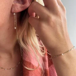 SCROUPLES HALSKÆDE 9 KARAT GULD MED PERLER - 34063H,M