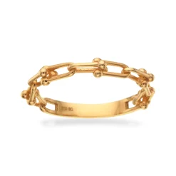 SCROUPLES 8 KARAT GULD RING MED LINK - 712983