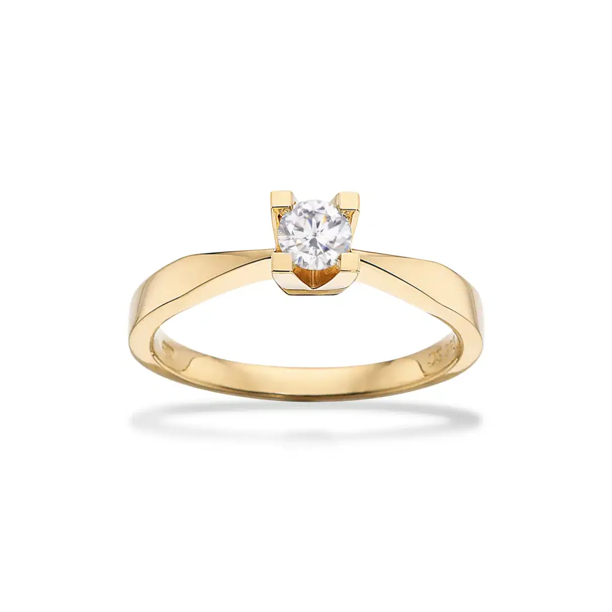 SCROUPLES KLEOPATRA 14 KARAT GULD RING MED BRILLANT 0,25 - 7135,25