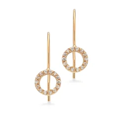 SCROUPLES ØRERINGE 8 KARAT GULD CIRKEL MED ZIRKONIA - 122403